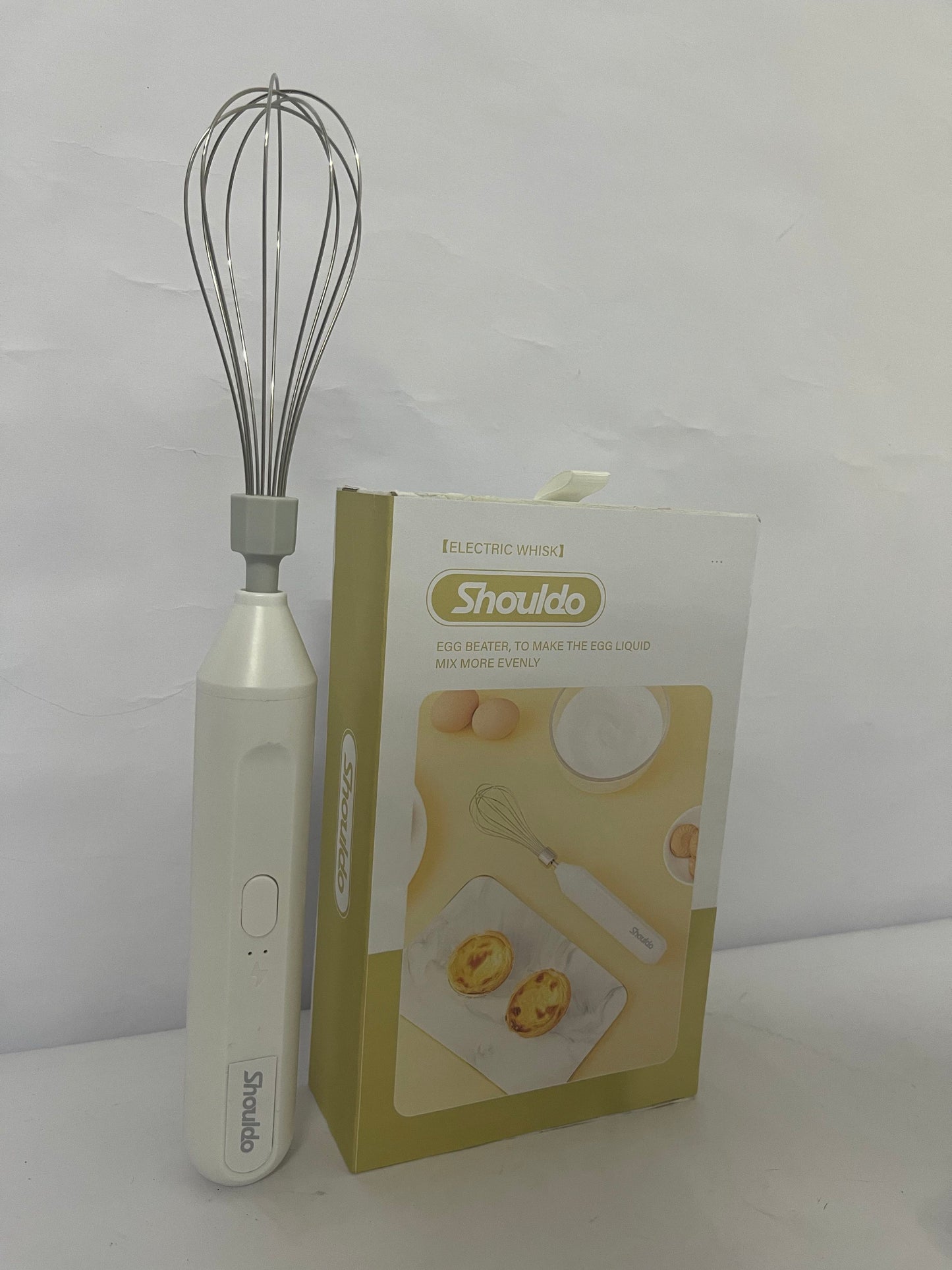Shouldo USB Rechargable Handheld Eggs Beater Cordless Electric Food Mixers Detachable Milk Frothers Kitchen Tool