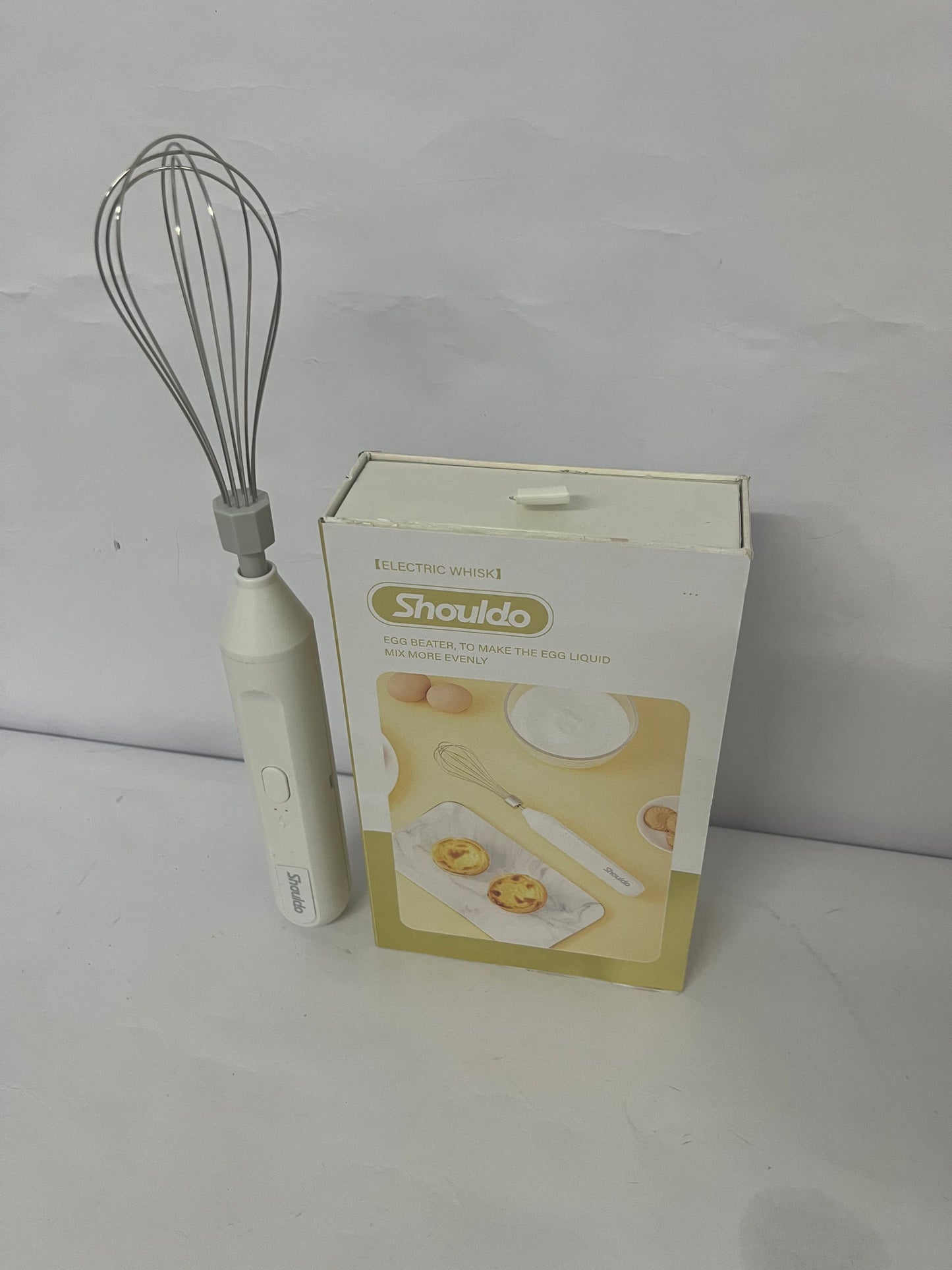 Shouldo USB Rechargable Handheld Eggs Beater Cordless Electric Food Mixers Detachable Milk Frothers Kitchen Tool