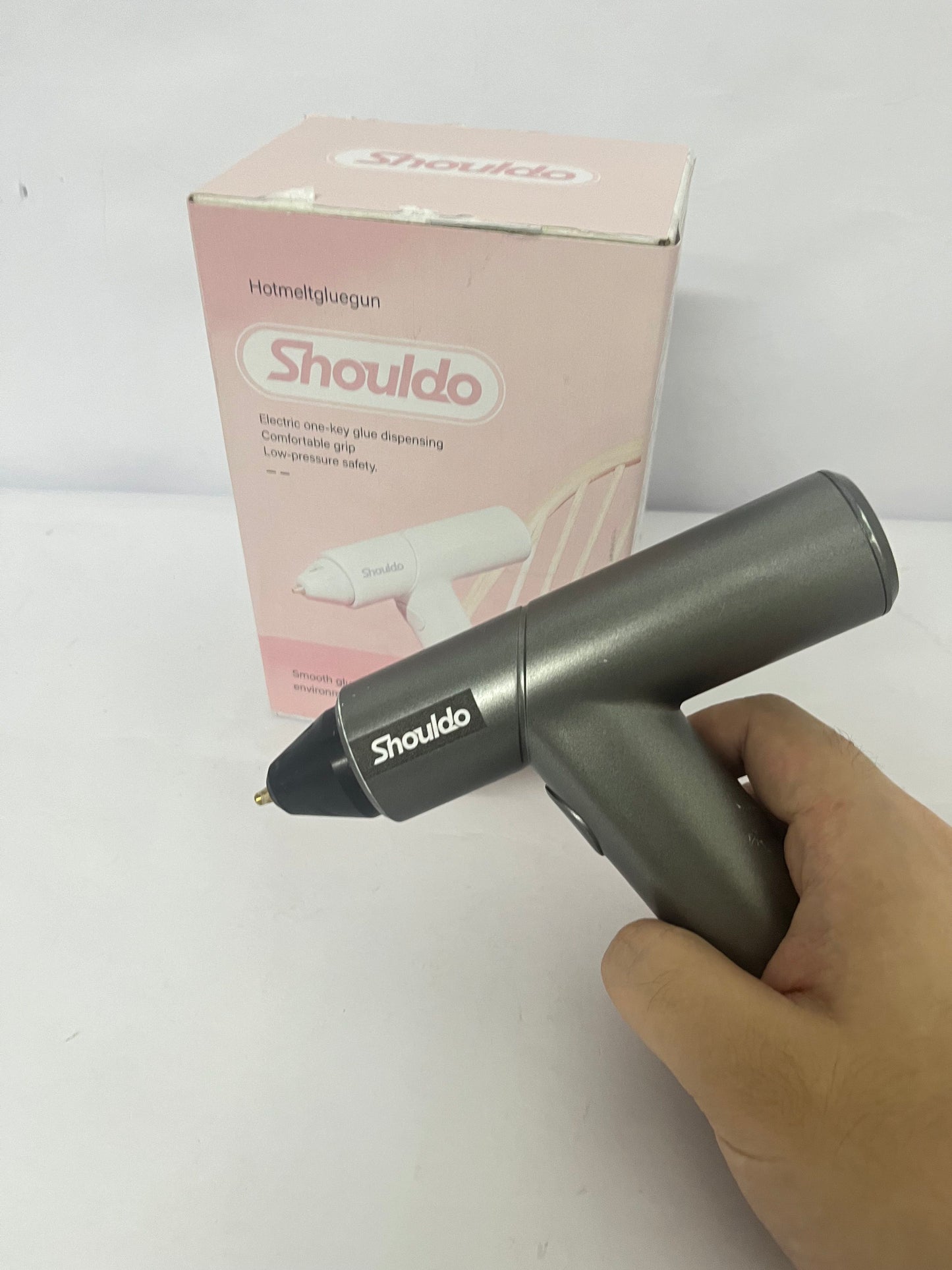 Shouldo Professional High-Temperature 220 Watt Heavy-Duty Full-Size Hot Glue Gun - Ideal for Industrial Applications, Construction, Package Sealing