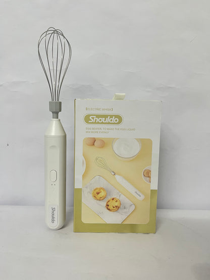 Shouldo USB Rechargable Handheld Eggs Beater Cordless Electric Food Mixers Detachable Milk Frothers Kitchen Tool