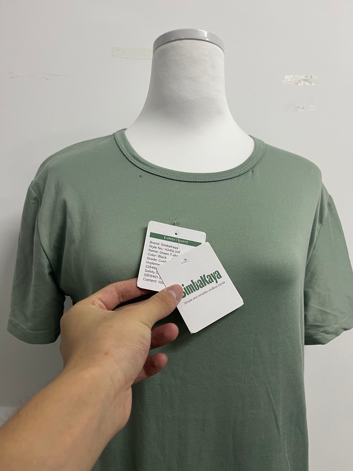 SimbaKaya Ice Silk Shirts for Men Short Sleeve Casual T-Shirt Men's Basic Tee Summer Quick Drying T-Shirt