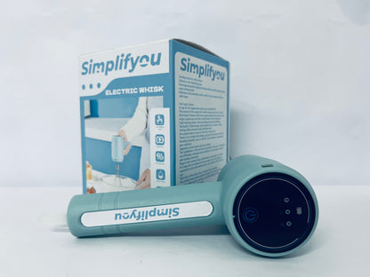 Simplifyou Rechargeable Electric Egg Beater Whisk, Stainless Steel, Standable Design