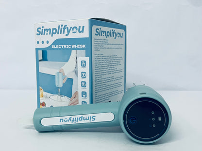 Simplifyou Rechargeable Electric Egg Beater Whisk, Stainless Steel, Standable Design