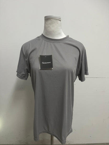Sisterose T-Shirt - Gray Ribbed for Casual Modern Style