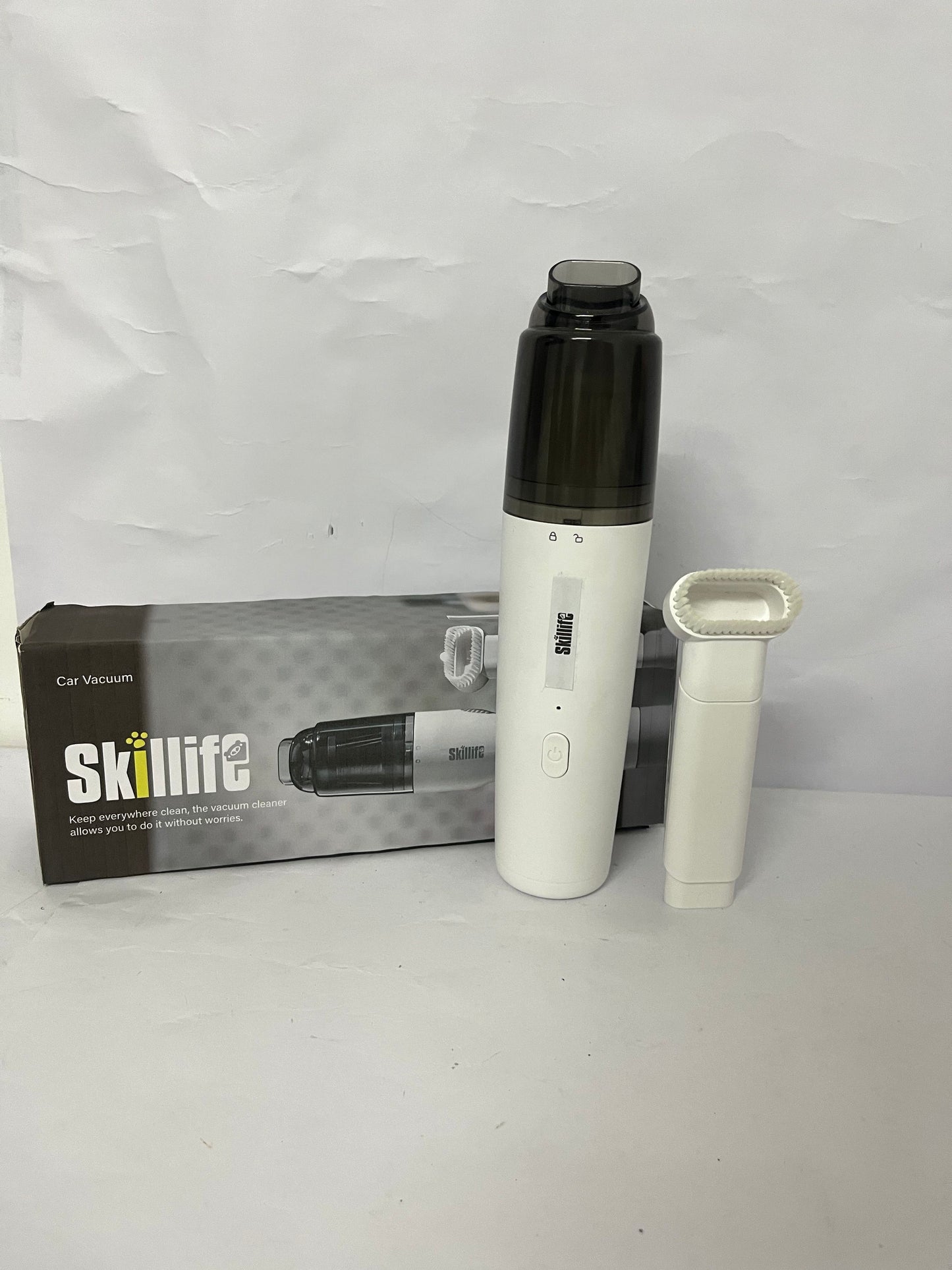 Skillife Portable Car Vacuum Cleaner, Wireless Mini Handheld Vacuum with Strong Suction, Perfect for Car Interior, Home Crevices, Pet Hair & Dust Cleaning