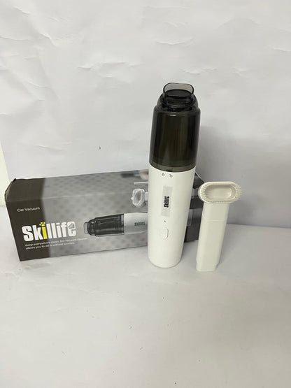 Skillife Portable Car Vacuum Cleaner, Wireless Mini Handheld Vacuum with Strong Suction, Perfect for Car Interior, Home Crevices, Pet Hair & Dust Cleaning
