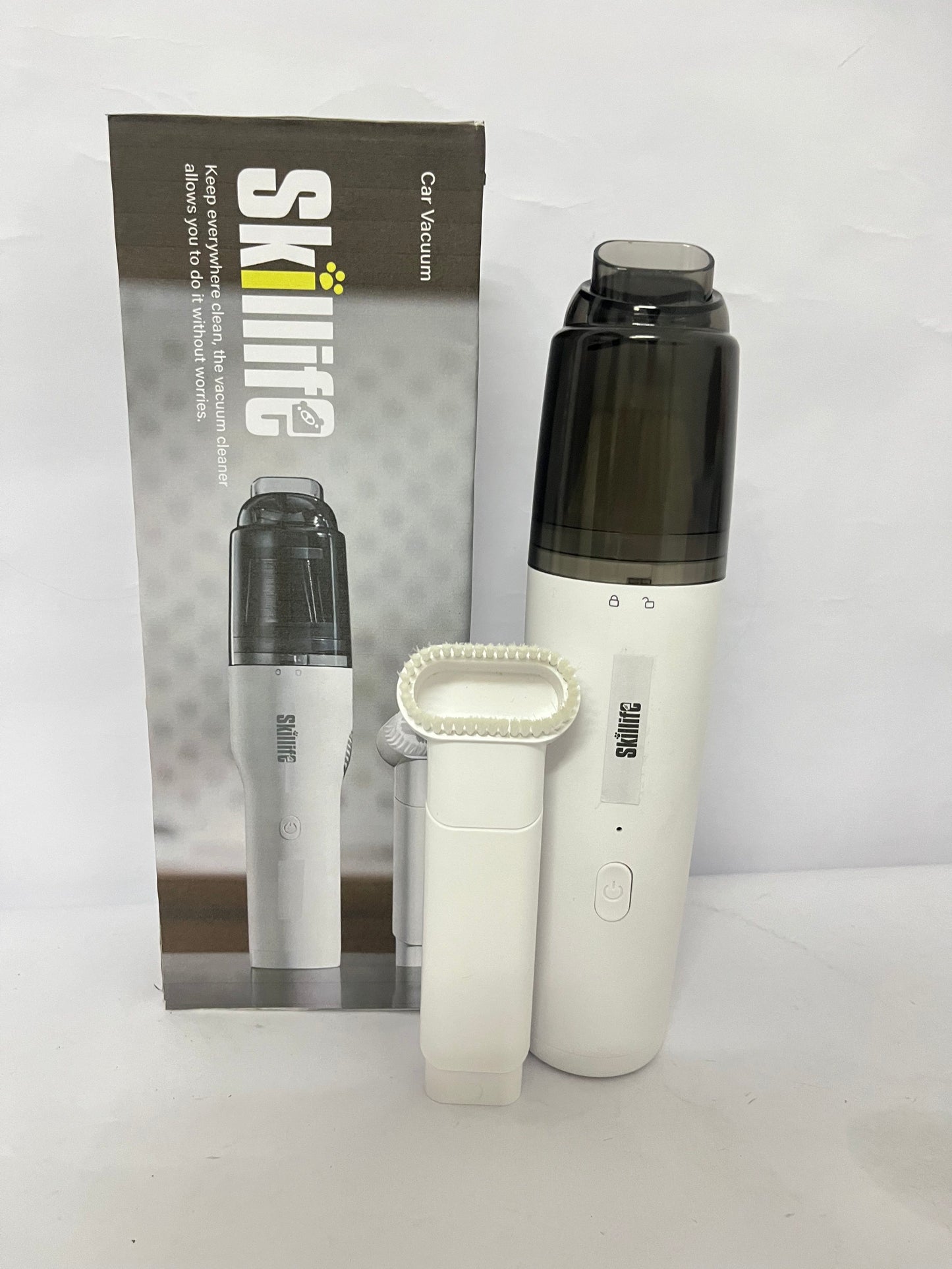 Skillife Portable Car Vacuum Cleaner, Wireless Mini Handheld Vacuum with Strong Suction, Perfect for Car Interior, Home Crevices, Pet Hair & Dust Cleaning