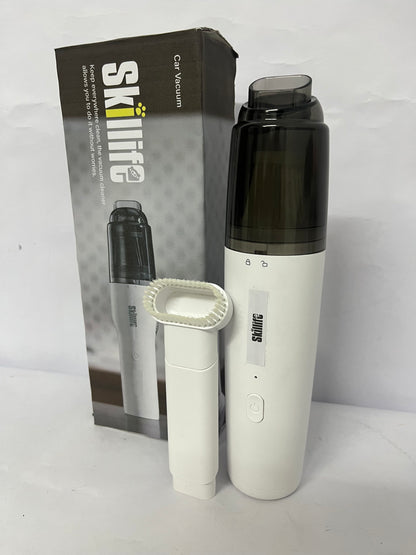 Skillife Portable Car Vacuum Cleaner, Wireless Mini Handheld Vacuum with Strong Suction, Perfect for Car Interior, Home Crevices, Pet Hair & Dust Cleaning