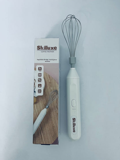 Skilluxe Electric milk frothers Cordless Hand Mixer with Whisk and Forther Wand,Electric Whisk, Milk Frother,Coffee Frother, Whisks for Cooking,Handheld Frother
