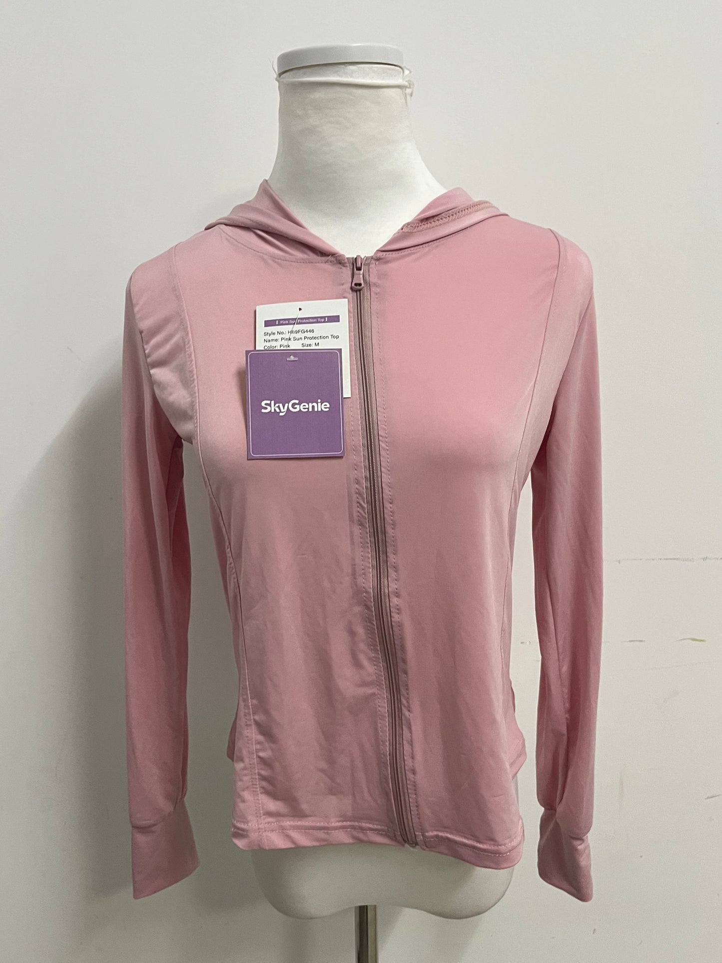 【SkyGenie Pink Sun Protection Athletic Shirt】—— Comfortable & Functional Activewear