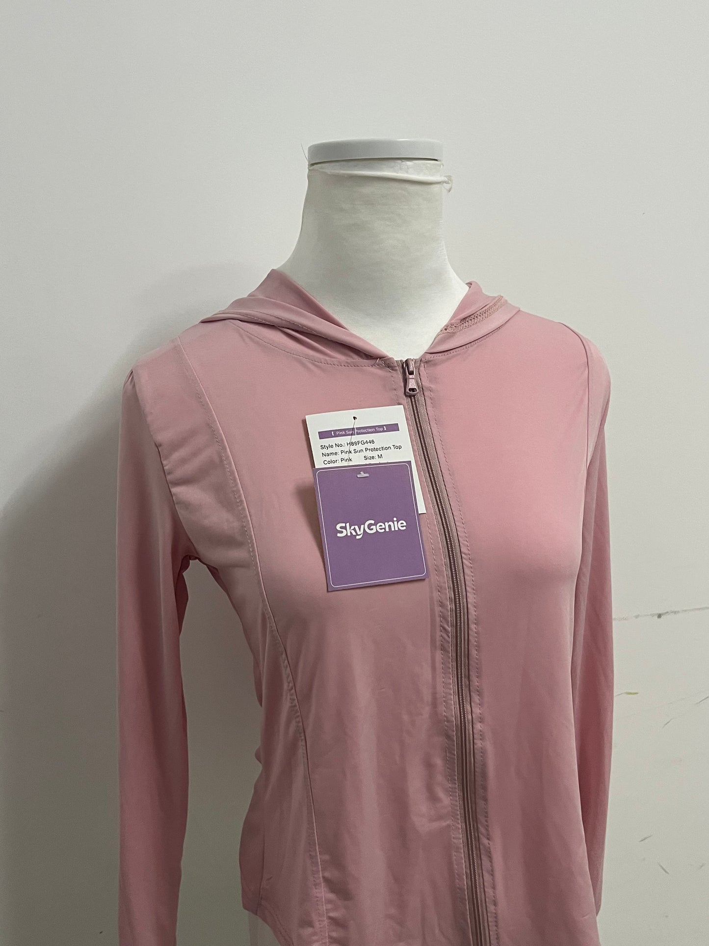 【SkyGenie Pink Sun Protection Athletic Shirt】—— Comfortable & Functional Activewear