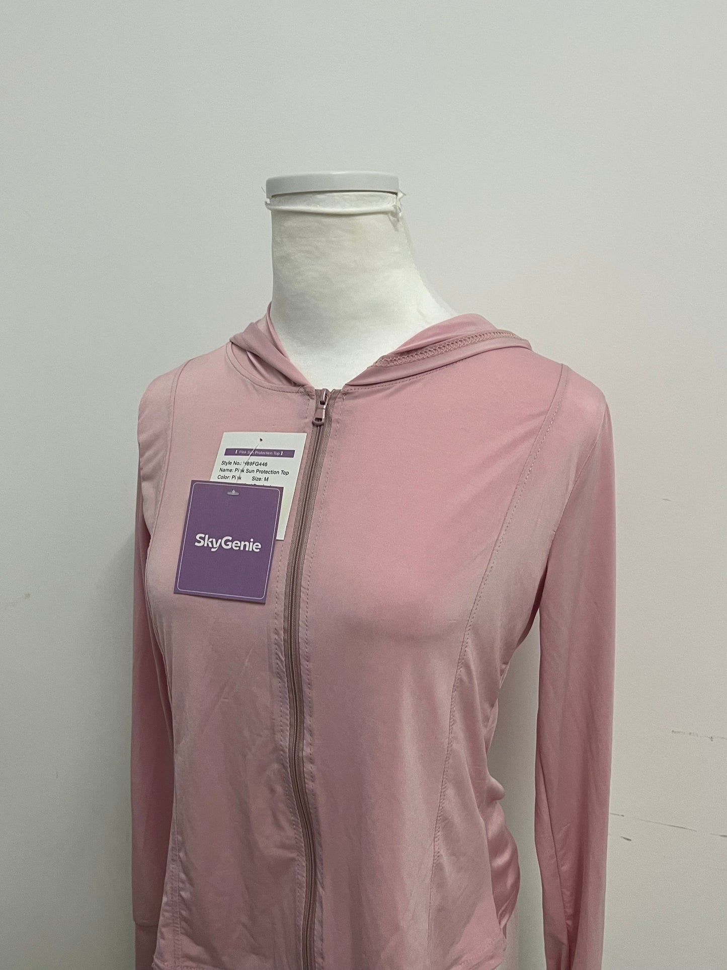 【SkyGenie Pink Sun Protection Athletic Shirt】—— Comfortable & Functional Activewear