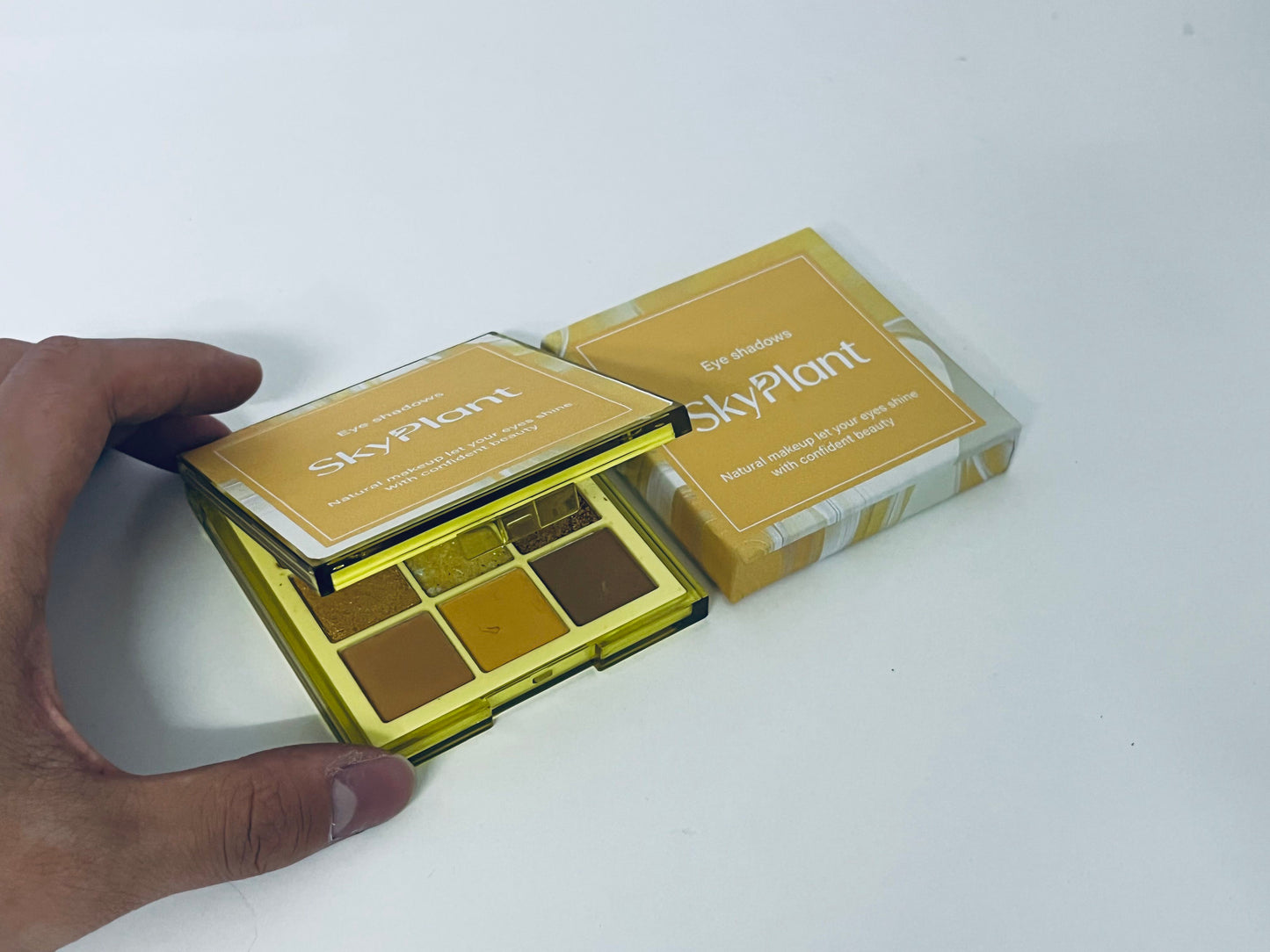 [SkyPlant Eye shadow]——SkyPlant Warm Earth Tone 6-Color Eyeshadow Palette - Versatile Matte & Shimmer Makeup Palette