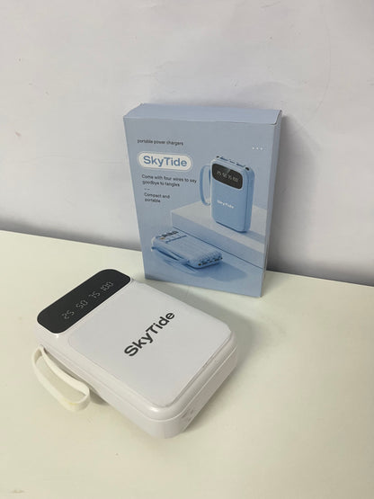 SkyTide Built-in 4-Cable Digital Display Power Bank A Must-Have for Battery Life Without Cable Clutter
