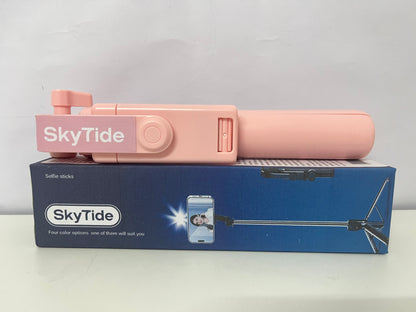 SkyTide 2-in-1 Selfie Stick Tripod Portable Pink Shooting Accessory
