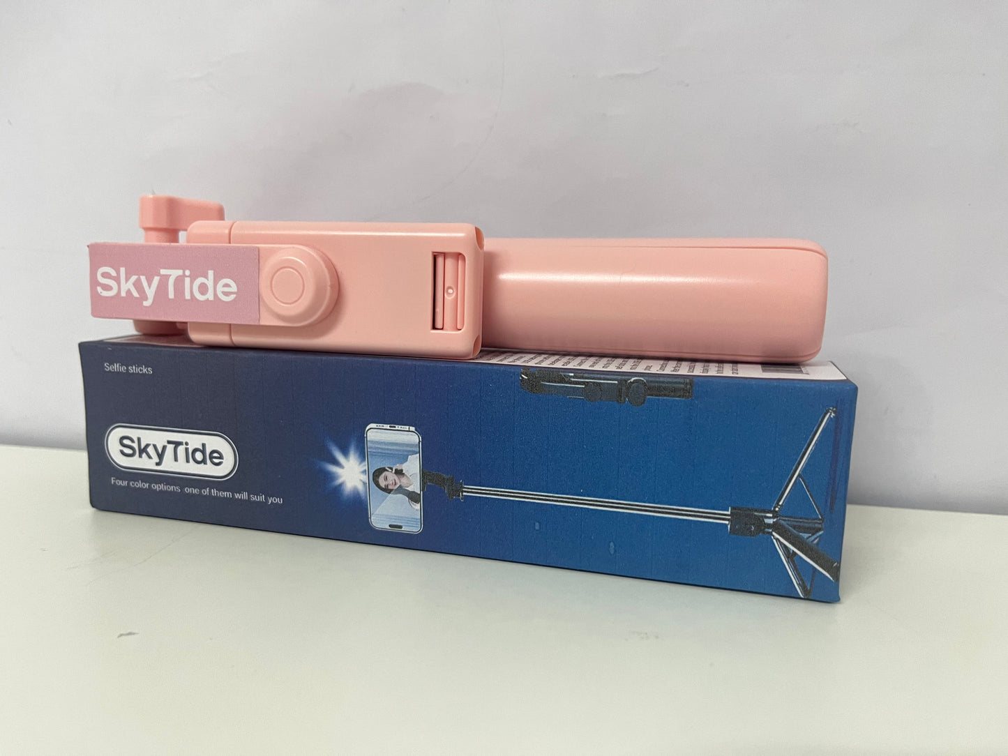 SkyTide 2-in-1 Selfie Stick Tripod Portable Pink Shooting Accessory
