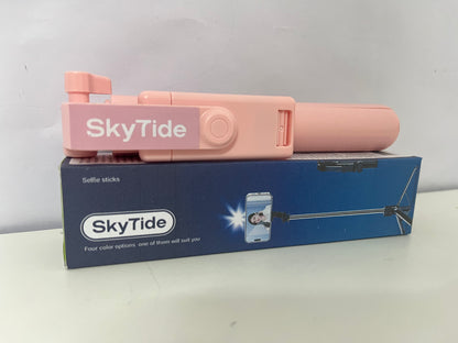 SkyTide 2-in-1 Selfie Stick Tripod Portable Pink Shooting Accessory