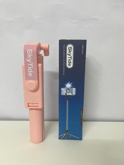 SkyTide 2-in-1 Selfie Stick Tripod Portable Pink Shooting Accessory