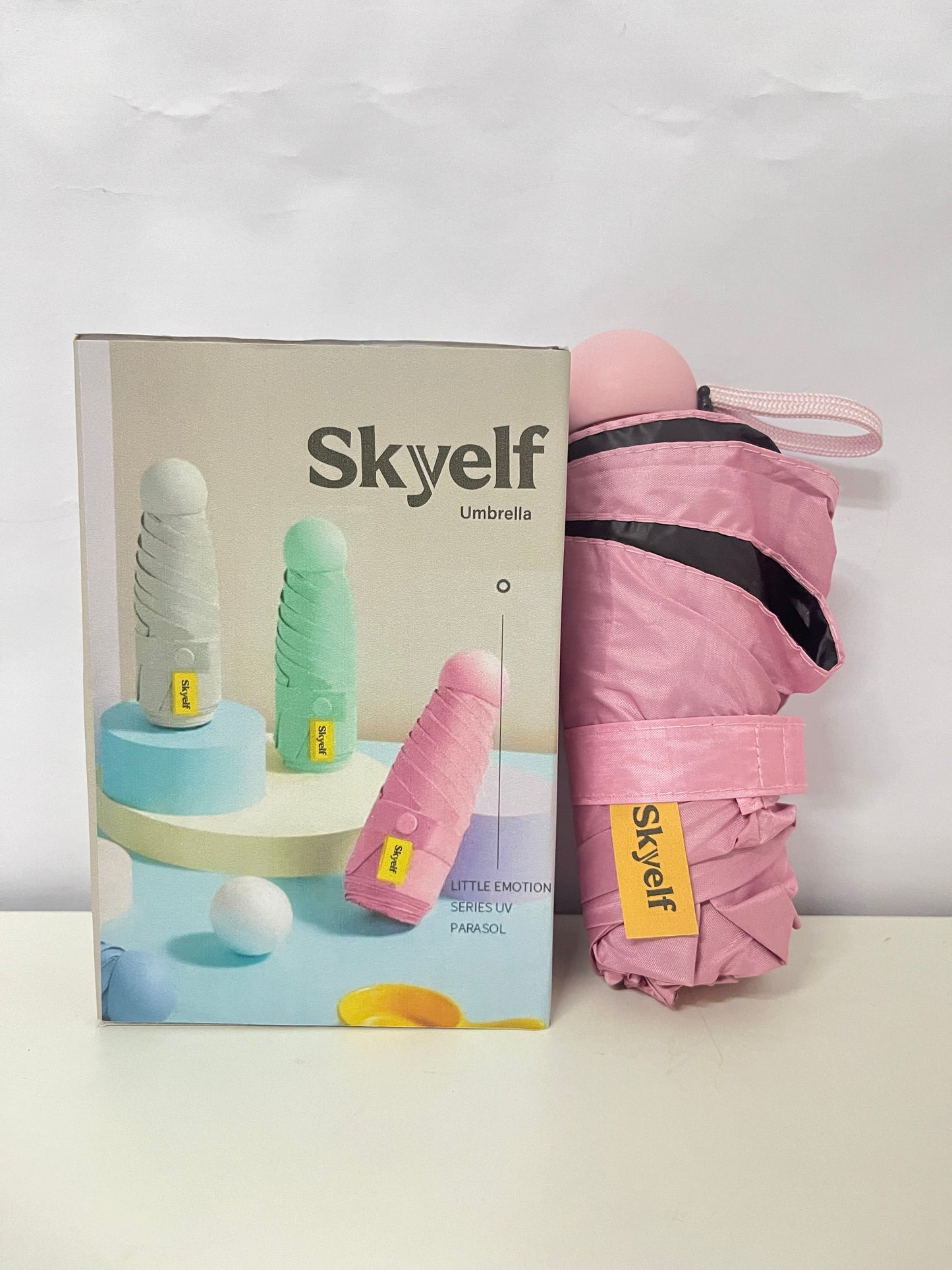 Skyelf Mini Capsule Umbrella - Ultra-Light Portable Umbrella for Sun and Rain