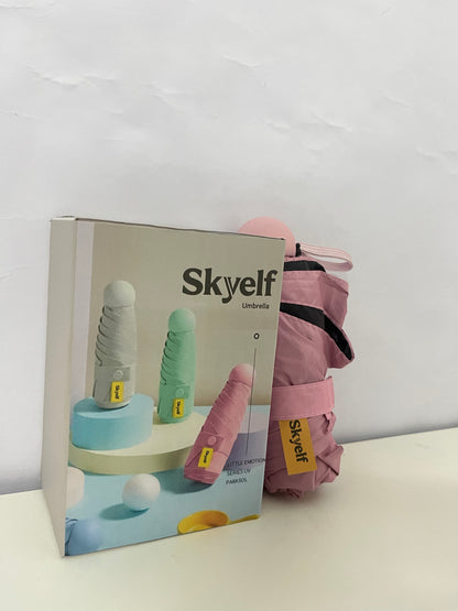 Skyelf Mini Capsule Umbrella - Ultra-Light Portable Umbrella for Sun and Rain