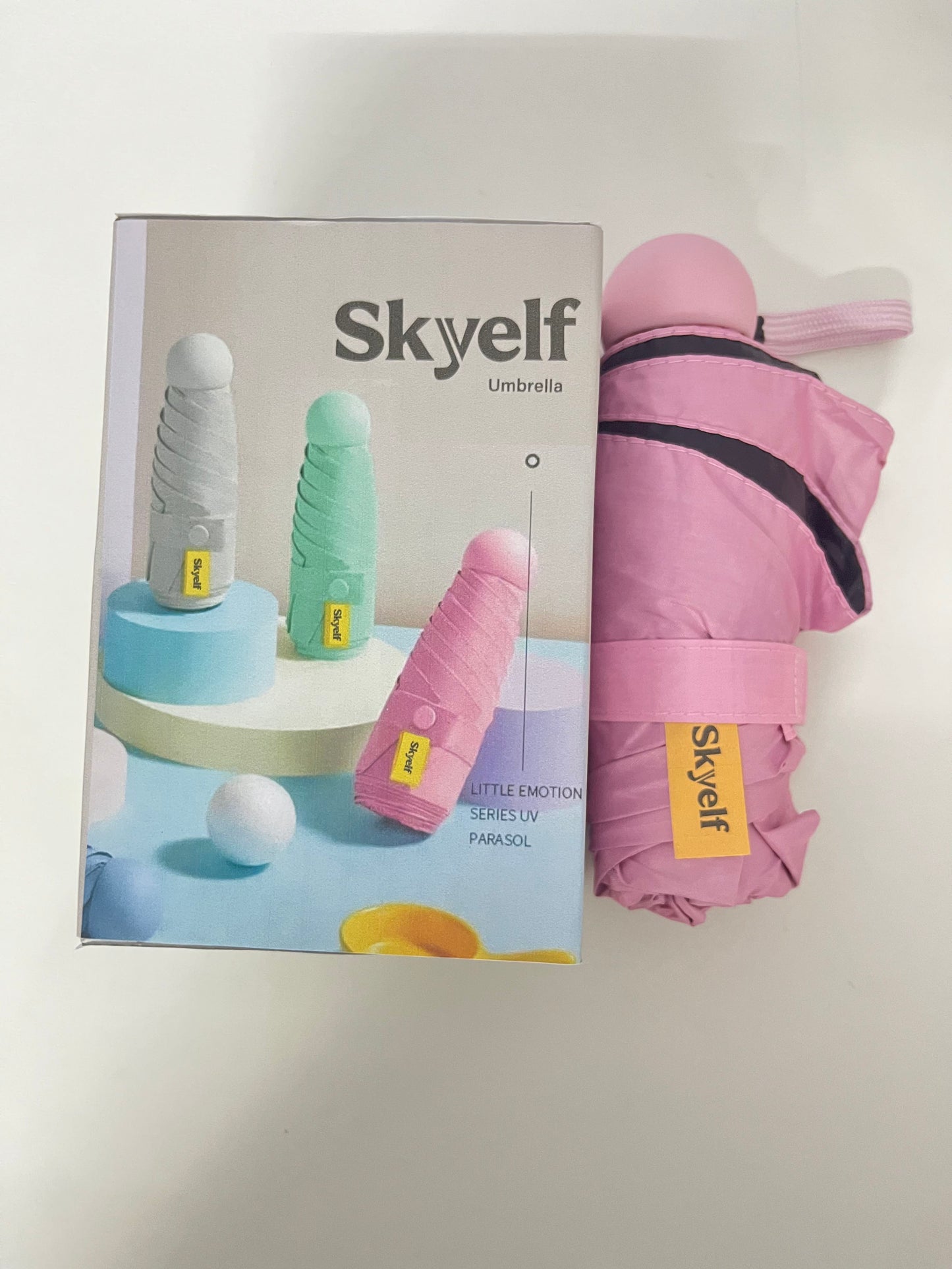 Skyelf Mini Capsule Umbrella - Ultra-Light Portable Umbrella for Sun and Rain