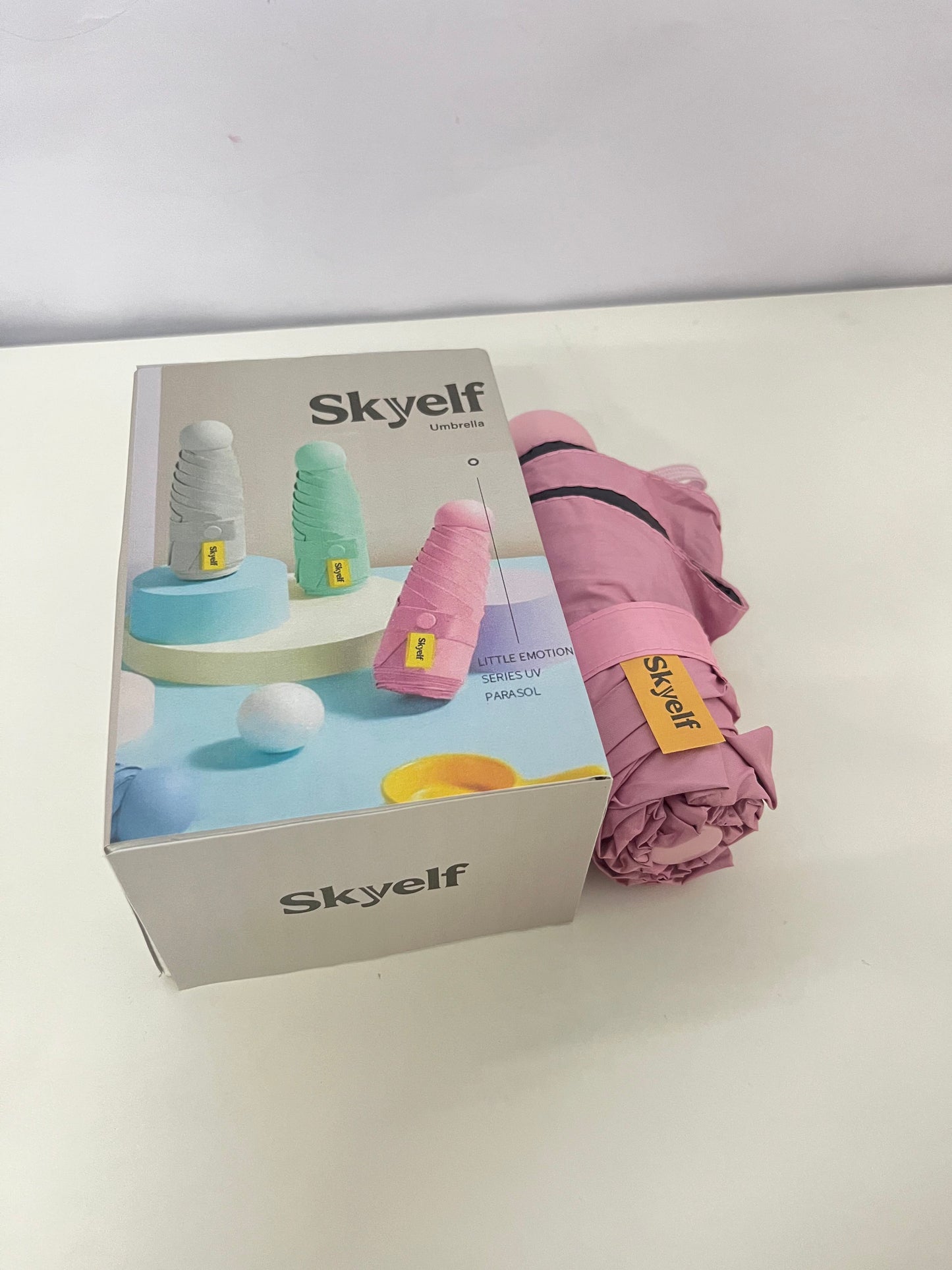 Skyelf Mini Capsule Umbrella - Ultra-Light Portable Umbrella for Sun and Rain