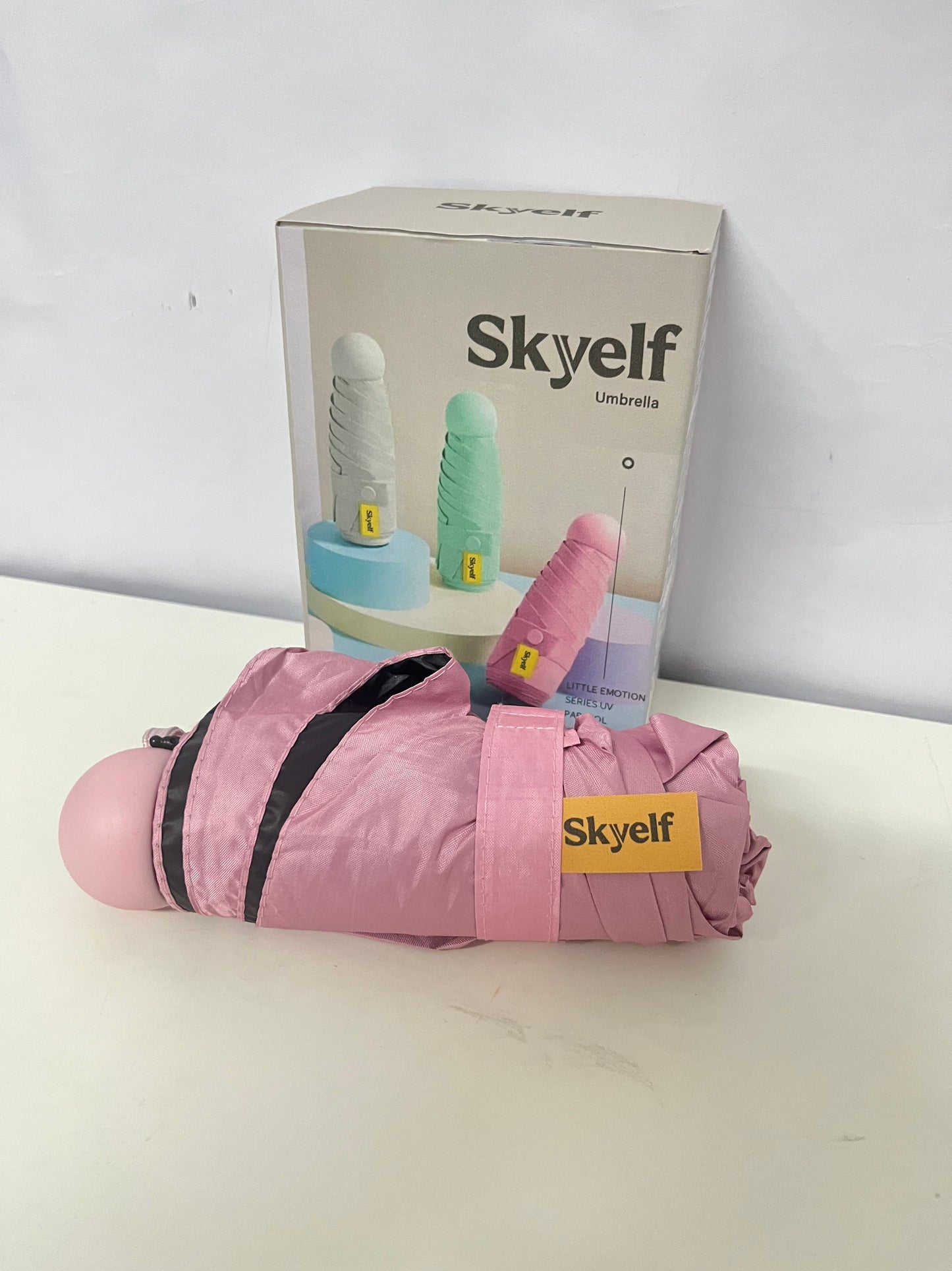 Skyelf Mini Capsule Umbrella - Ultra-Light Portable Umbrella for Sun and Rain