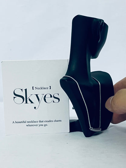 Skyes New Unisex Popular 925 Sterling Silver Sparkling Eggplant Necklace For Women Fine Jewelry Wedding Party Birthday Gift Decoration Luxury With You Accessories Trendy Best For Women And Men