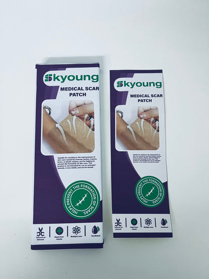 Skyoung Medical Scar Patch - For Surgical/Burn/Trauma Scar Improvement, Custom-Cut Breathable Scar Care Patch