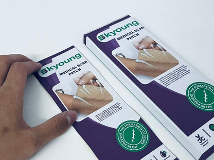 Skyoung Medical Scar Patch - For Surgical/Burn/Trauma Scar Improvement, Custom-Cut Breathable Scar Care Patch