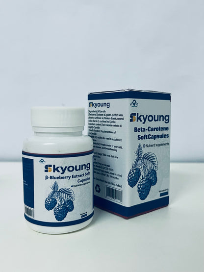 Skyoung Beta-Carotene Soft Capsules & β-Blueberry Extract Soft Capsules Nutrient Supplements Combination