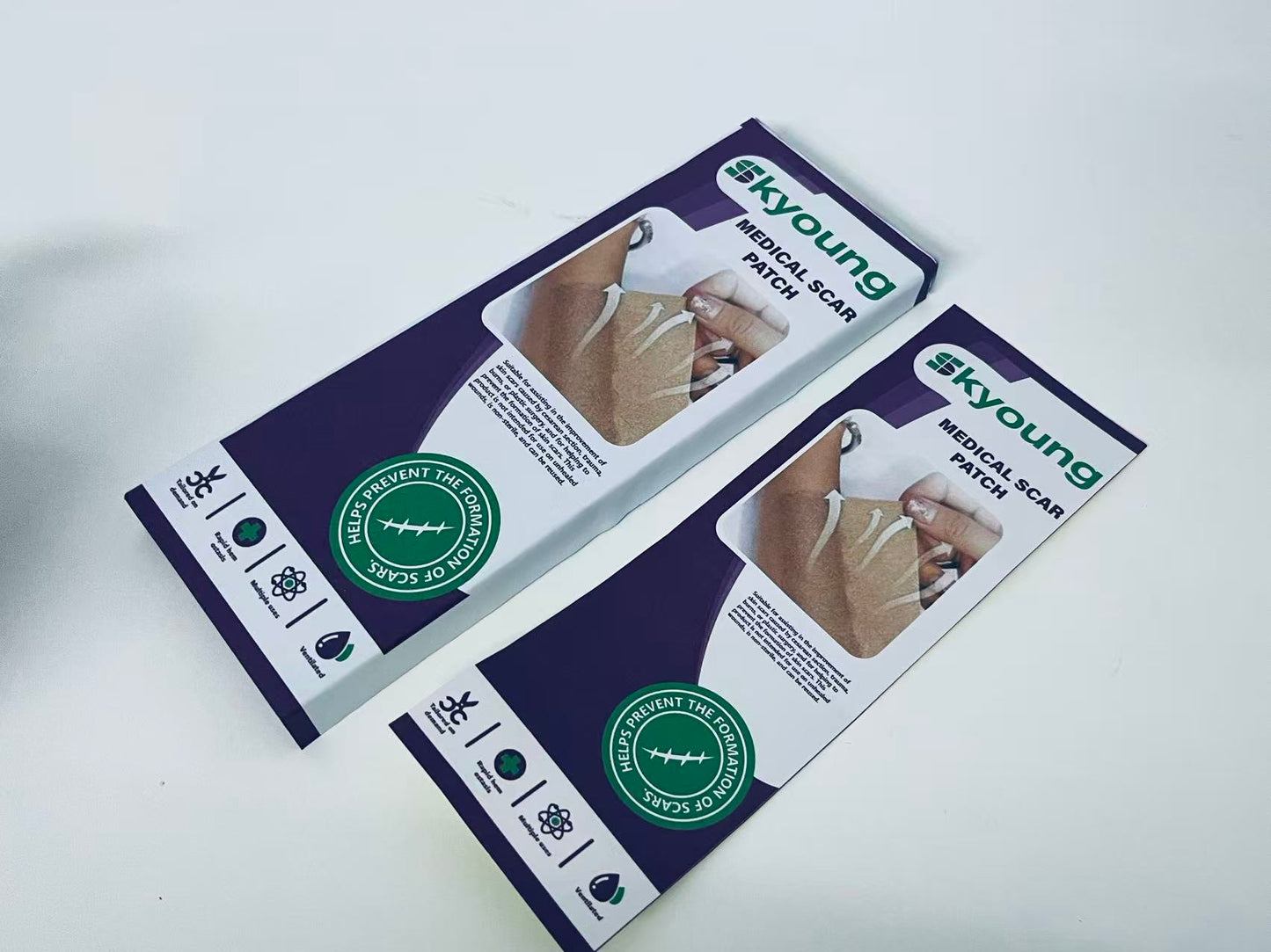 Skyoung Medical Scar Patch - For Surgical/Burn/Trauma Scar Improvement, Custom-Cut Breathable Scar Care Patch