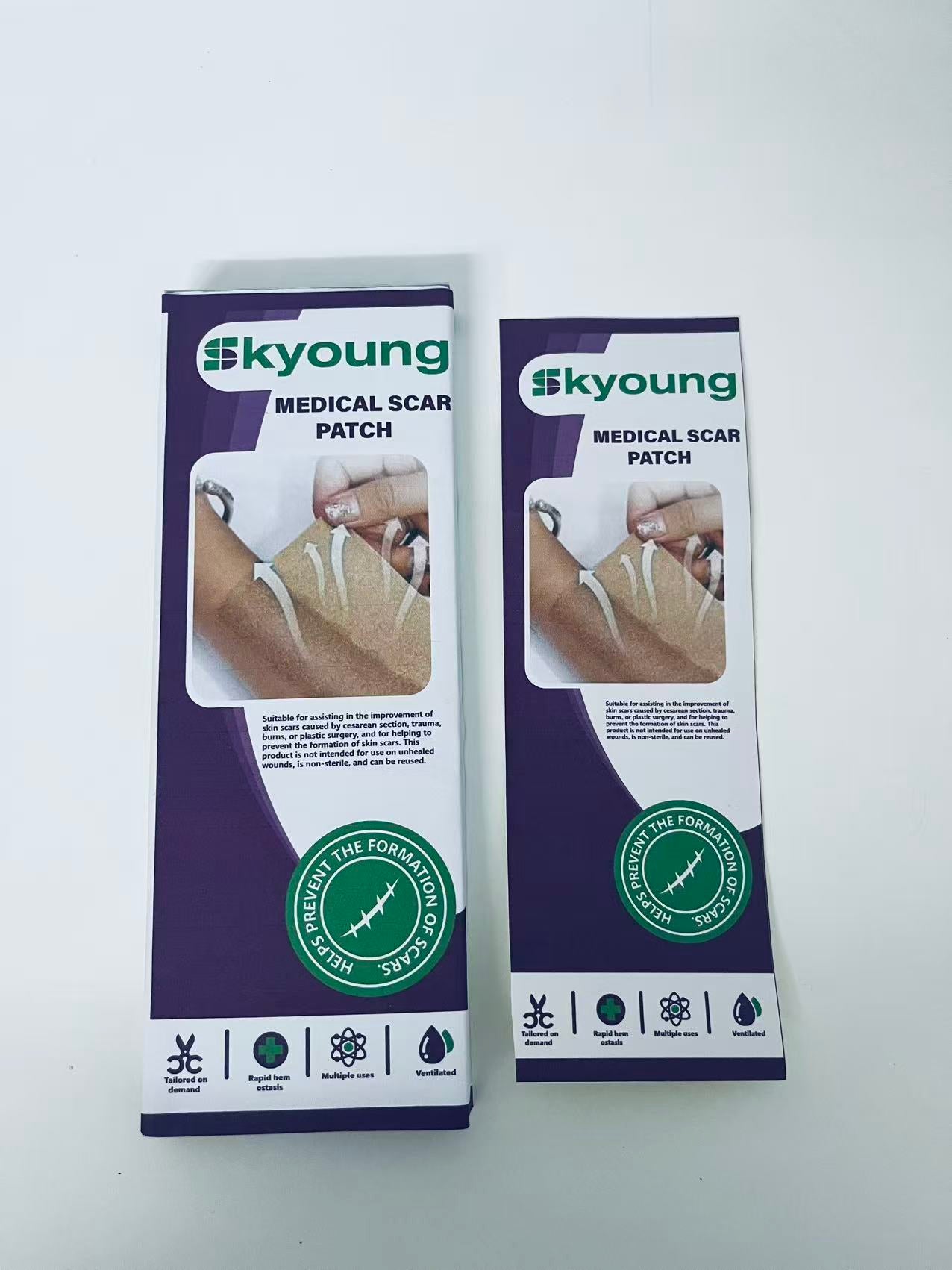 Skyoung Medical Scar Patch - For Surgical/Burn/Trauma Scar Improvement, Custom-Cut Breathable Scar Care Patch