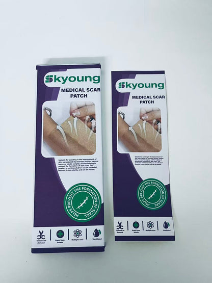 Skyoung Medical Scar Patch - For Surgical/Burn/Trauma Scar Improvement, Custom-Cut Breathable Scar Care Patch