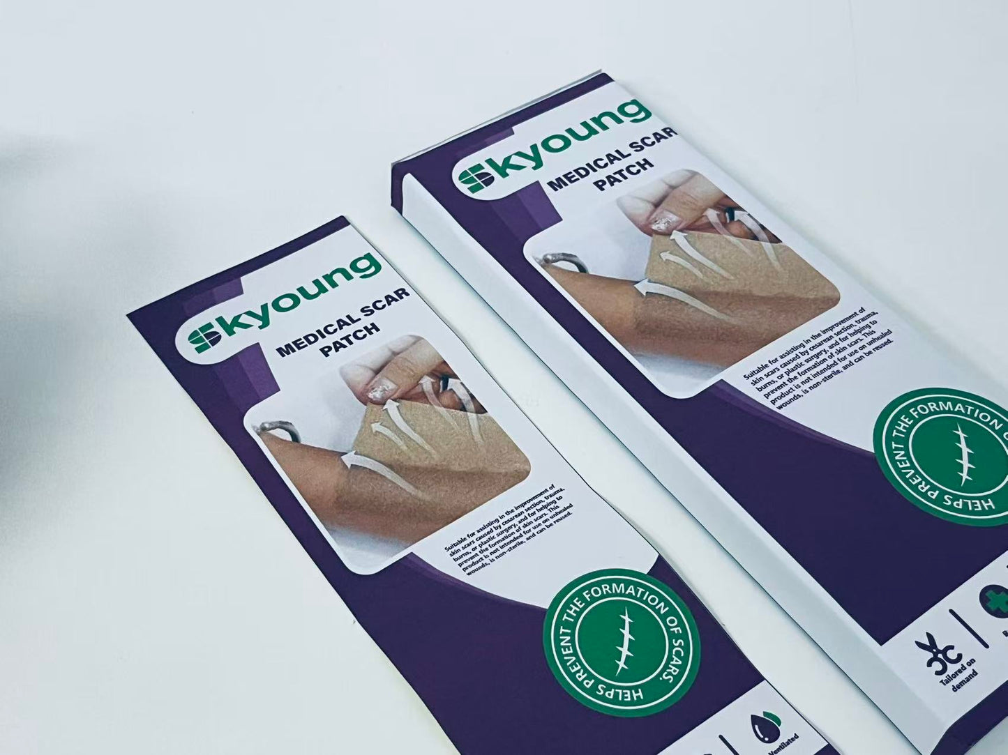 Skyoung Medical Scar Patch - For Surgical/Burn/Trauma Scar Improvement, Custom-Cut Breathable Scar Care Patch