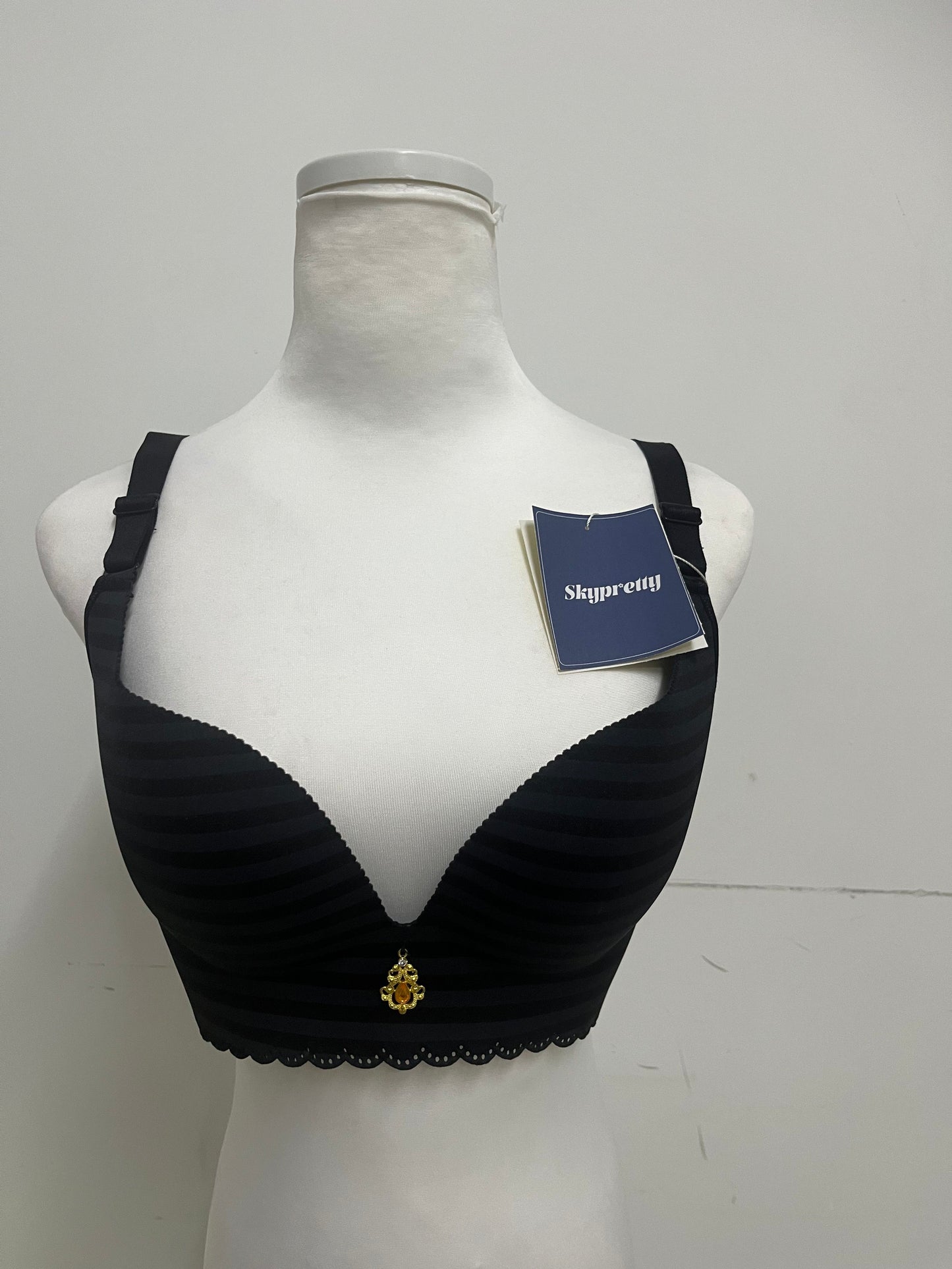 Skypretty Black Bra For Women Sexy Lightweight Push-up