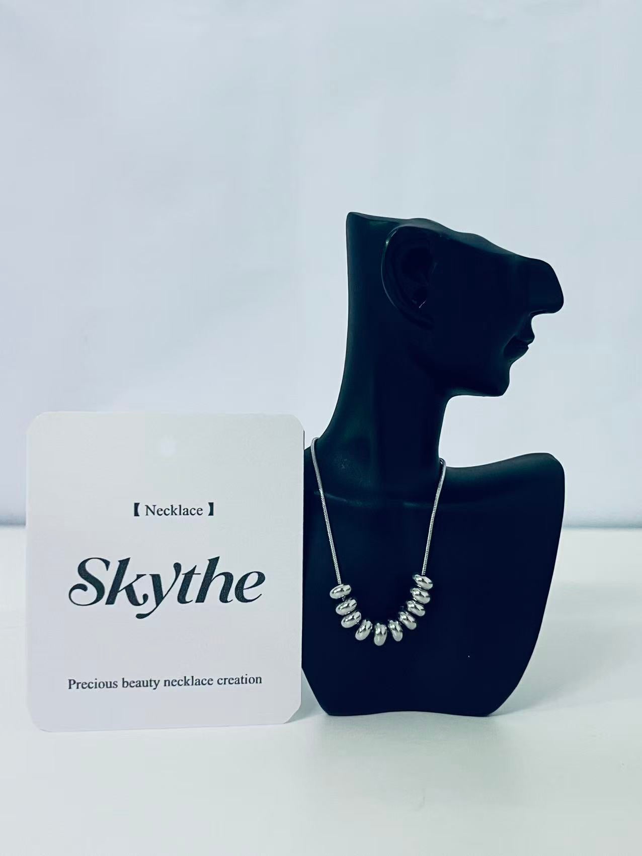 Skythe Series Personality Silver Bead Necklace - Redefine Neck Fashion Aesthetics