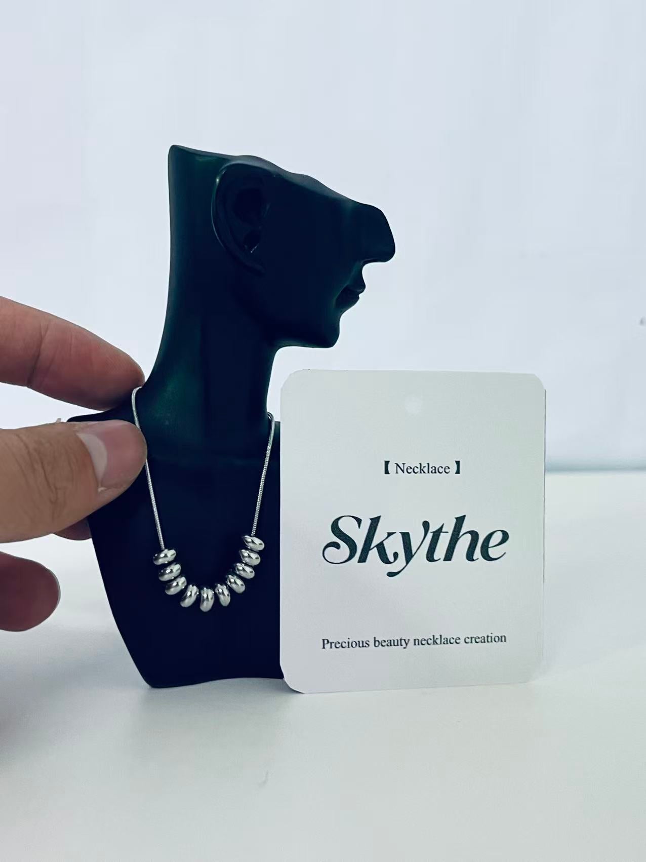 Skythe Series Personality Silver Bead Necklace - Redefine Neck Fashion Aesthetics