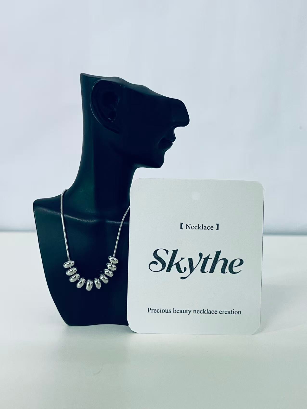 Skythe Series Personality Silver Bead Necklace - Redefine Neck Fashion Aesthetics