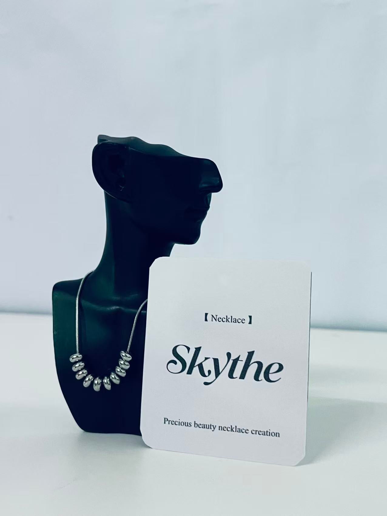 Skythe Series Personality Silver Bead Necklace - Redefine Neck Fashion Aesthetics
