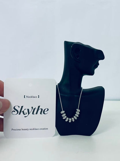 Skythe Series Personality Silver Bead Necklace - Redefine Neck Fashion Aesthetics