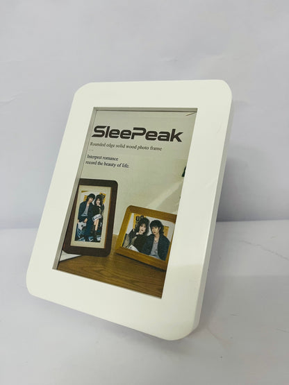 SleePeak Premium Round Corner Photo Frame with Mat - Shatterproof Glass,High Quality Display, Wall Mount & Tabletop Stand, Home Office Decor