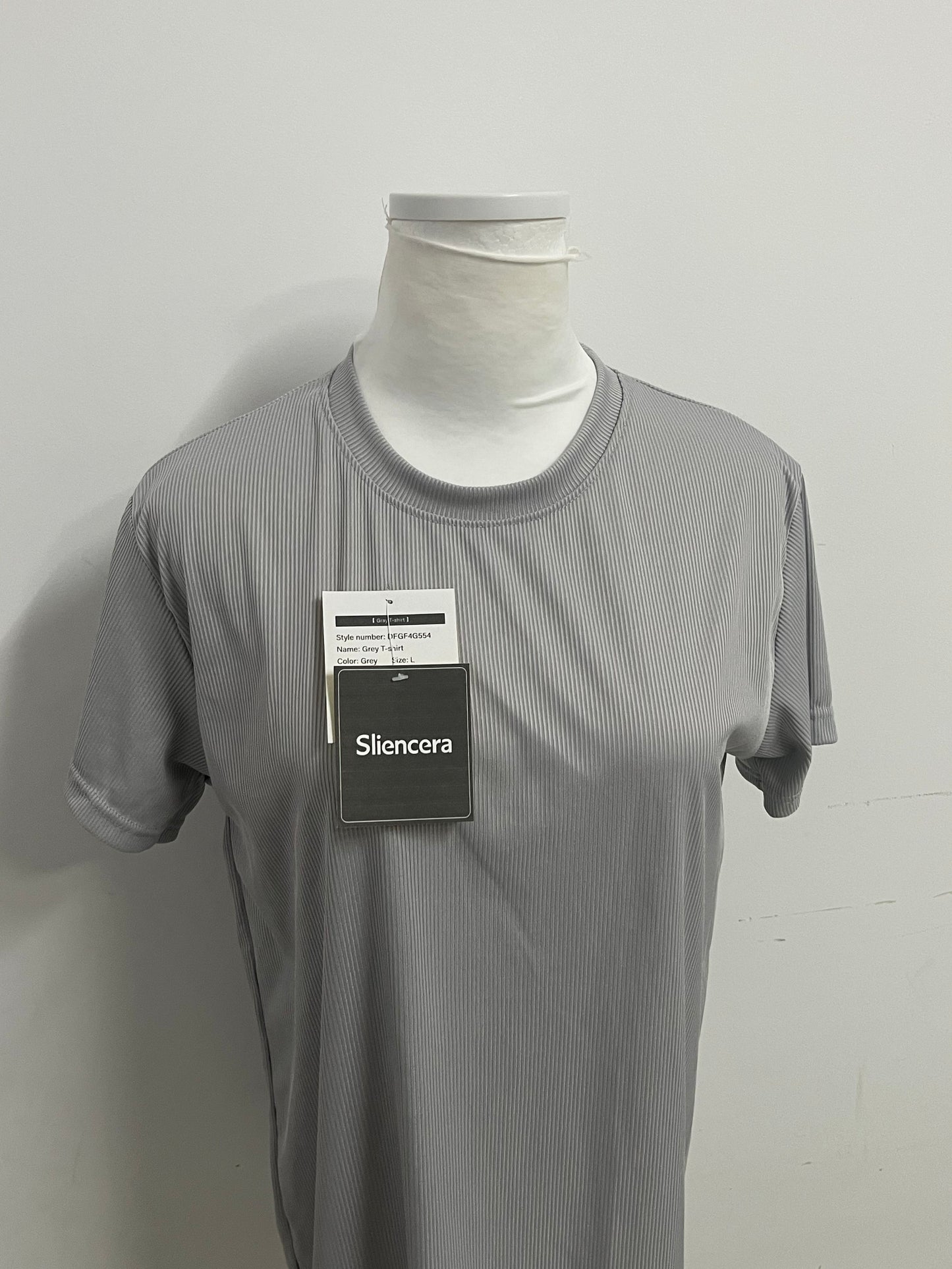 【Sliencera Ribbed Crew Neck T-Shirt】—— Effortless Comfort & Modern Texture