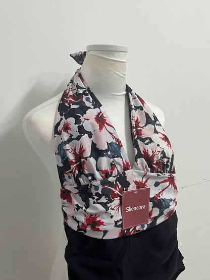 【Sliencera Floral Halter One-Piece Swimsuit】—— Feminine Style & Flattering Comfort for Summer