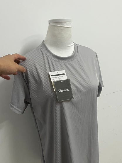 【Sliencera Ribbed Crew Neck T-Shirt】—— Effortless Comfort & Modern Texture