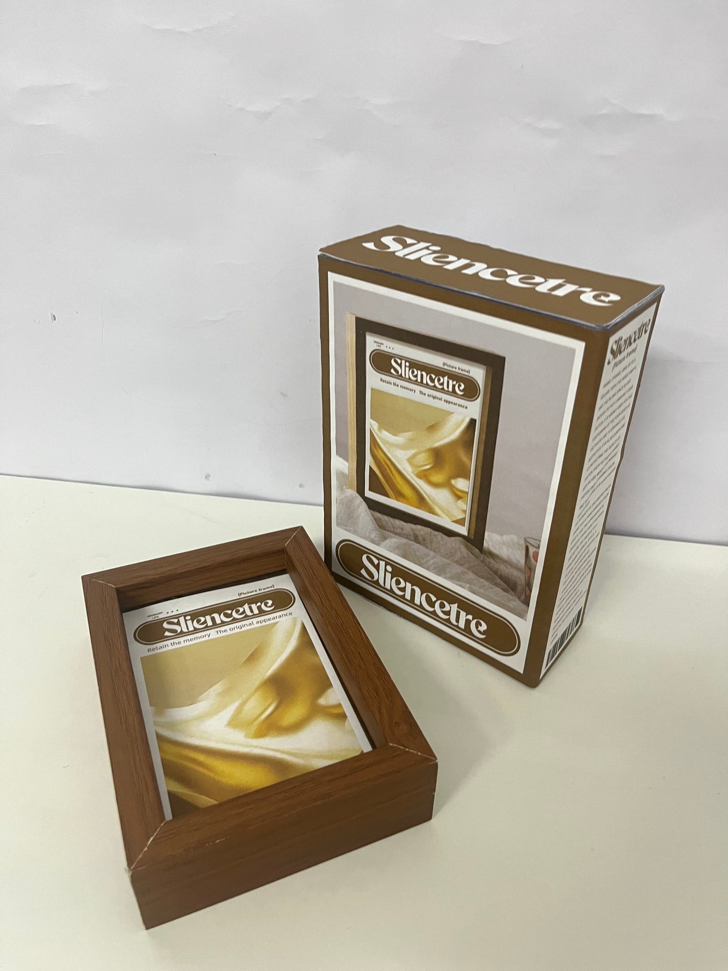 [Sliencetre Picture frames]——Vintage Wood Grain Photo Frame - Tabletop Display Frame