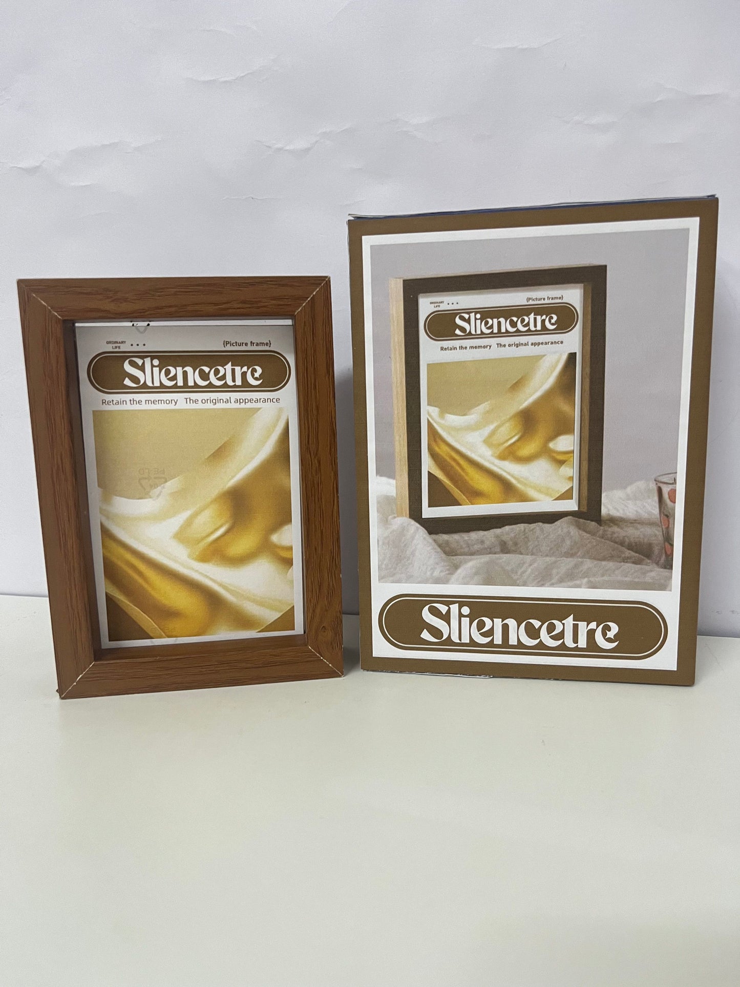 [Sliencetre Picture frames]——Vintage Wood Grain Photo Frame - Tabletop Display Frame