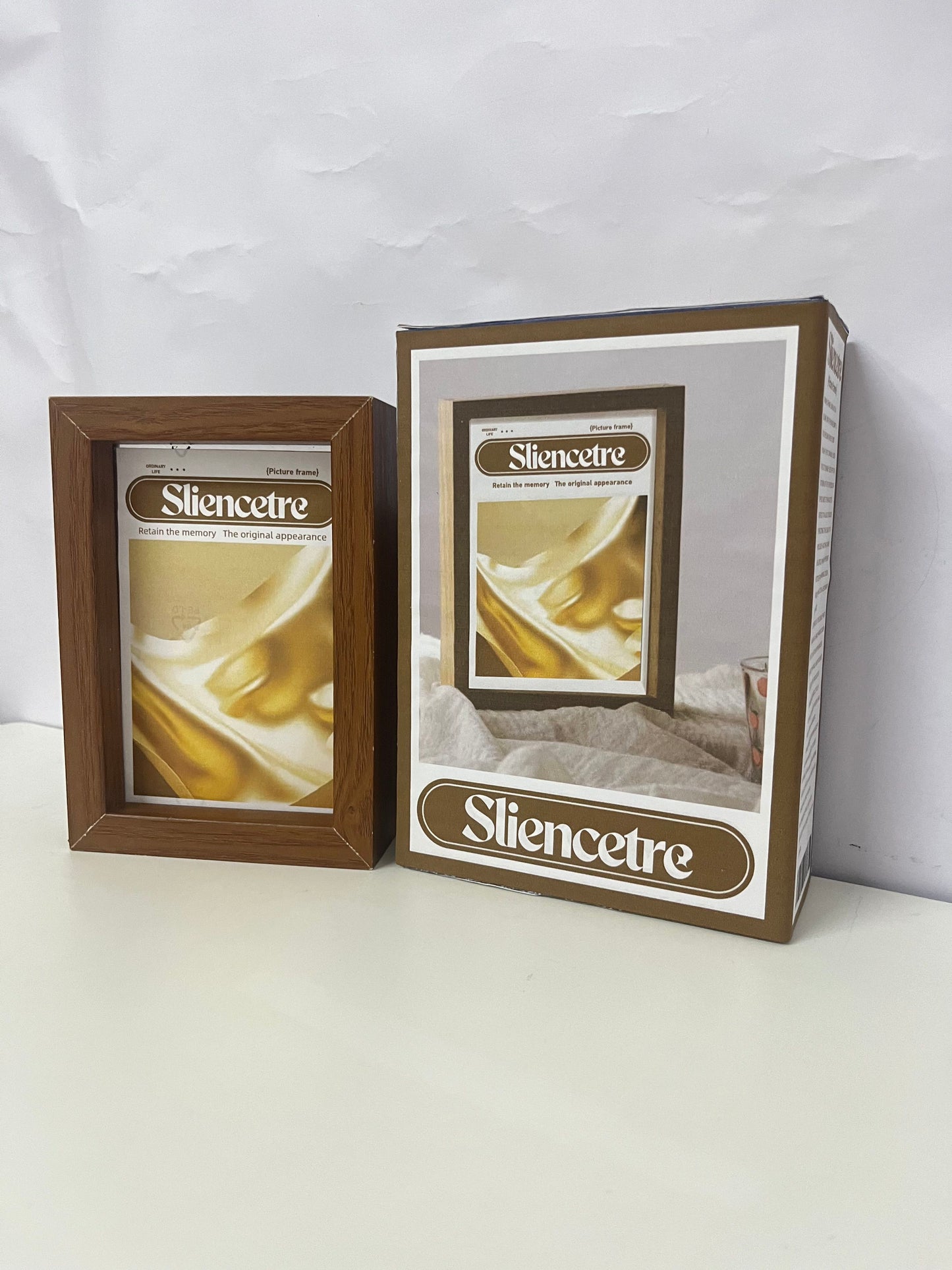 [Sliencetre Picture frames]——Vintage Wood Grain Photo Frame - Tabletop Display Frame