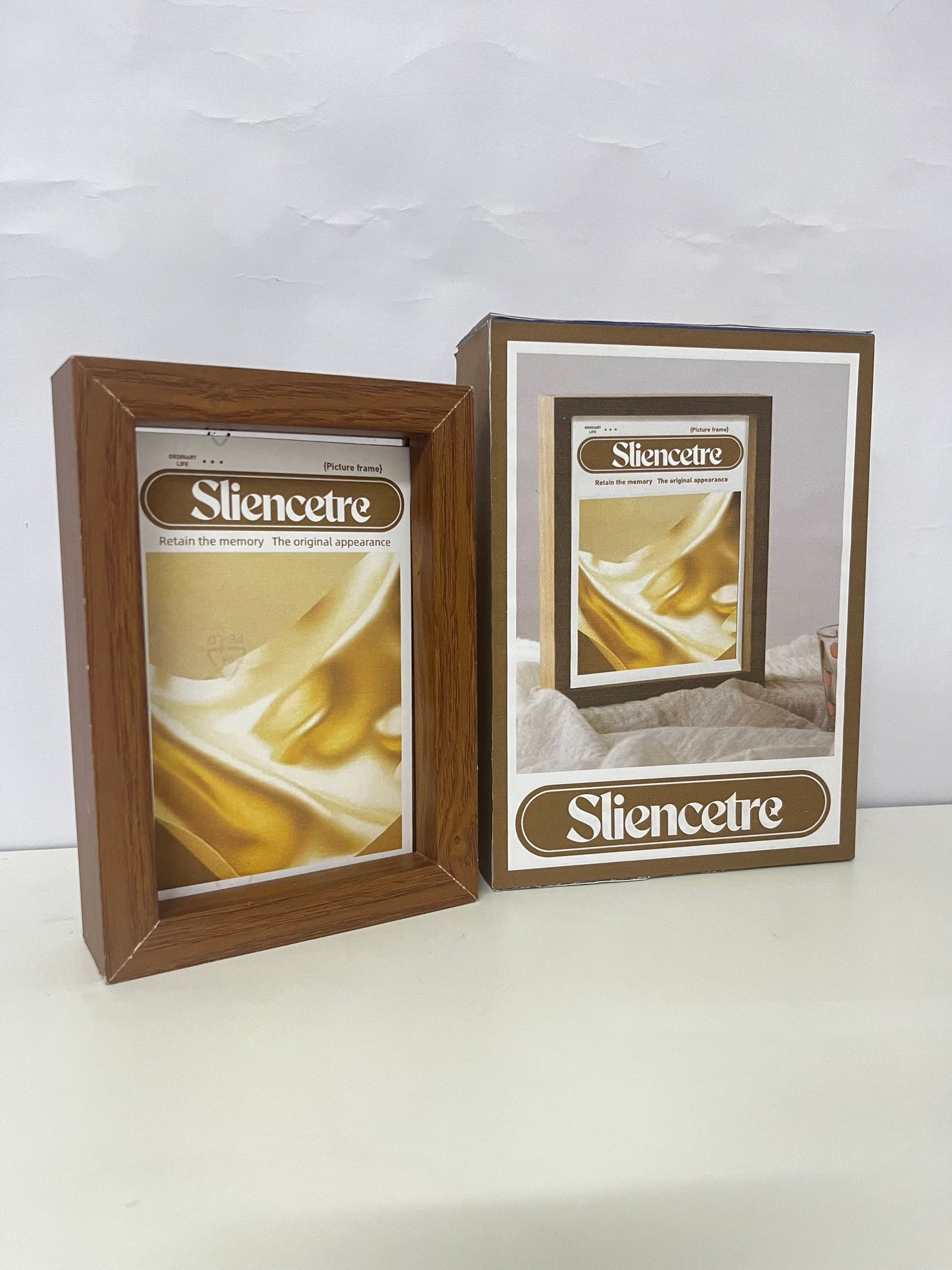 [Sliencetre Picture frames]——Vintage Wood Grain Photo Frame - Tabletop Display Frame