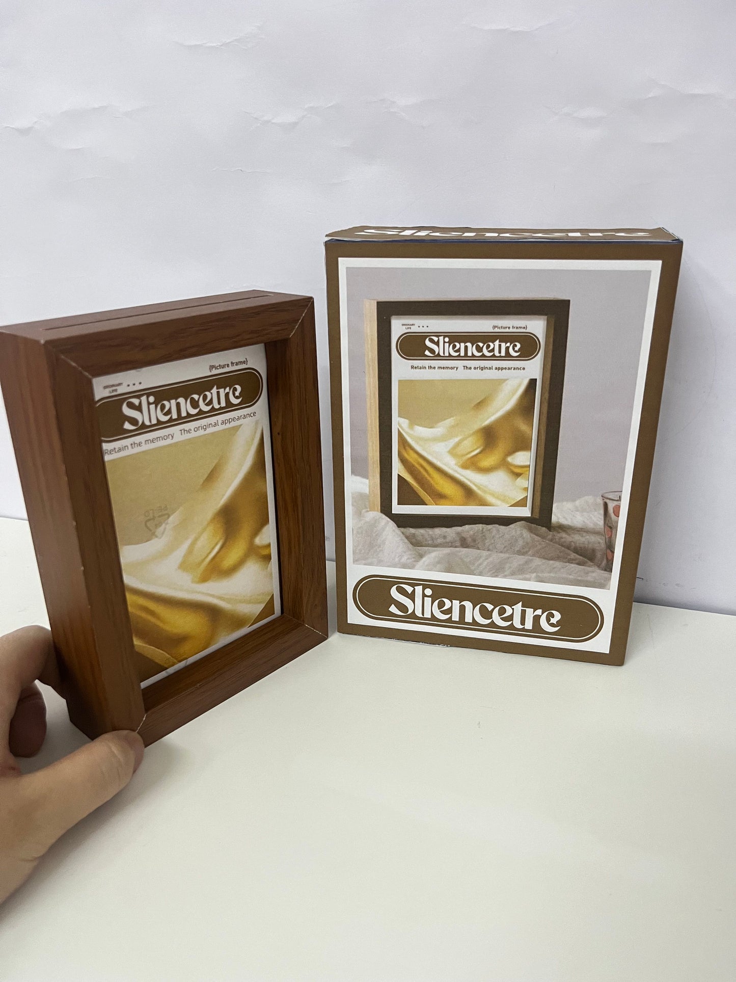 [Sliencetre Picture frames]——Vintage Wood Grain Photo Frame - Tabletop Display Frame
